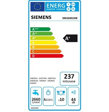 Siemens SR636X01ME spotřeba energie